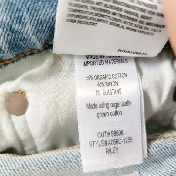 Agolde NWT Riley High Rise Straight Crop Button Fly Shiver Wash Denim Jeans 31 - Picture 11 of 13